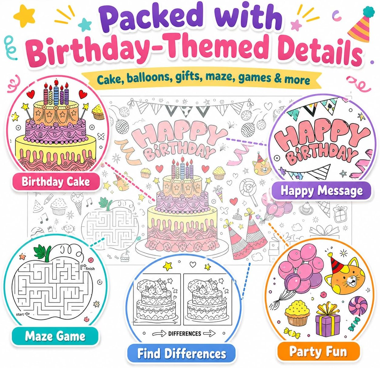 Kids Giant Coloring Poster DIY - Table Cloth Disposable review and price