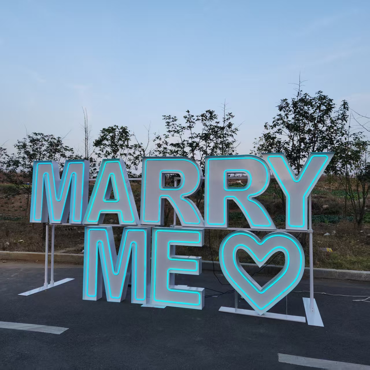 MARRY ME Metal RGB LED Neon Si - Event Party Supply Rental review and price
