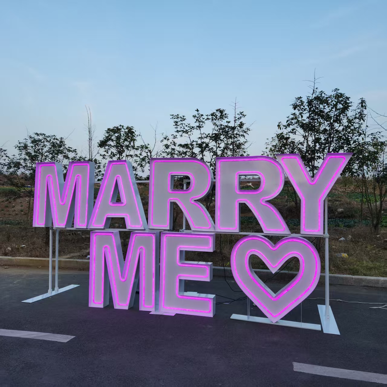 MARRY ME Metal RGB LED Neon Si - Event Party Supply Rental review and price