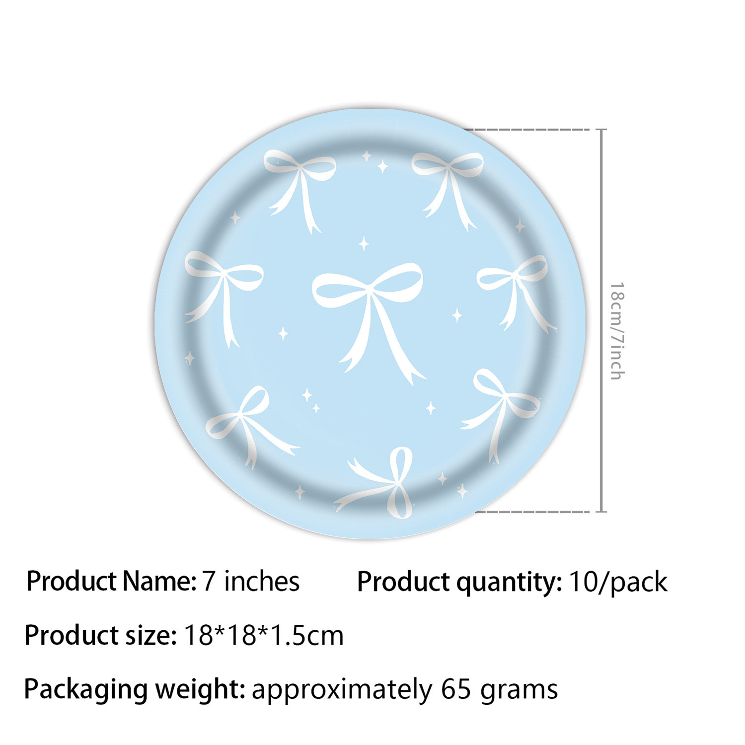 Light Blue Bow Birthday Party  - Table Cloth Disposable review and price